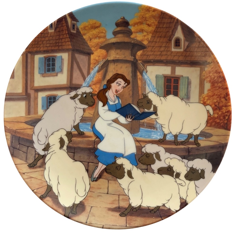 Disney Knowles Belle's Favorite Story Beauty and the Beast Collector Plate 1993